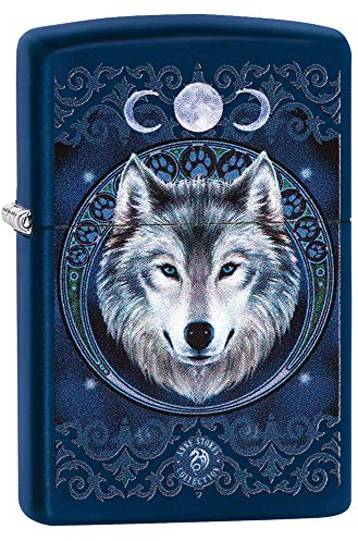 ZIPPO – Anne Stokes ©2021 - Navy Blue Matte – Sturmfeuerzeug, nachfüllbar, in hochwertiger Geschenkbox