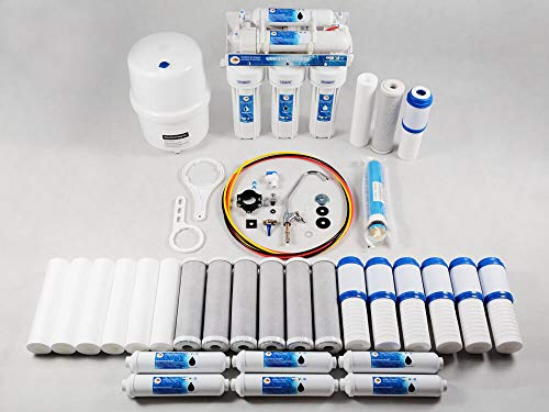 Kindpack Umkehrosmoseanlage - 6 Stufen Filter - NSF Zertifiziert inkl. BIO-aktivkohlefilter - leicht einbaubar und ökologisch bestes Trinkwasser für die ganze Familie