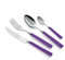 Eme Posaterie Candy Viola 2623 - Set di Posate da Tavola in acciaio inox 18/10, per 4 persone, 16 pezzi