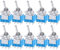 Taiss 10 pezzi Mini Interruttore a levetta ON/Off/ON 3 Posizioni 6 Pin DPDT Metallo Interruttore a Bilanciere a levetta 6A 125V AC Blu per Automobile,casa MTS-203