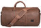 Borsa porta indumenti, borsa per indumenti da uomo per viaggi d'affari, grande borsone in pelle con scomparto per scarpe, Marrone, Taglia unica