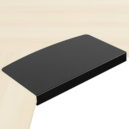 VIVO 17 inch Corner Desk Connector Platform for Mounting Under-Desk Keyboard Trays on L-Shaped Workstations, Black, DESK-AC07S