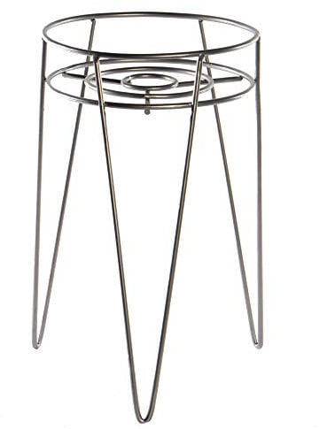 Maison & White Metal Flower Pot Stand in Grey | Indoor Plant Stands | Wire Plant Pot Holder | Raised Planter Stand with Hairpin Legs | M&W
