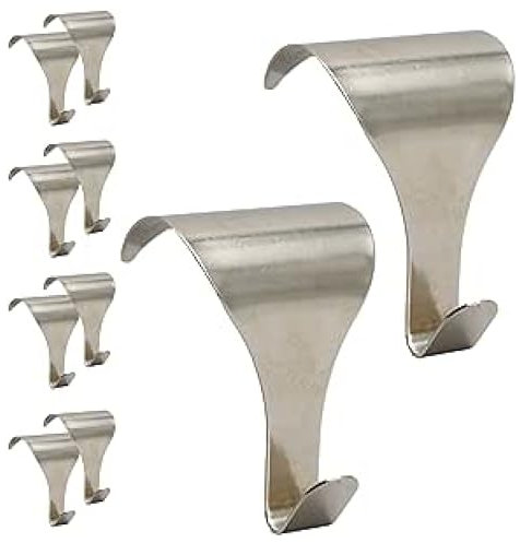 EAI Moulding Hook for Dado Picture Rail - 3.2 x 4.8cm, Pack of 10 | Polished Chrome Moulding Picture Rail Hook to Hang Picture Frames & Protect Walls | Home Decor