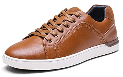 Bruno Marc Men's Casual Trainers Dress Sneakers Fashion Oxfords Skate Shoes for Men Brown Size 11 US / 10 UK SBFS211M