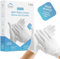 Premium Cotton Gloves for Eczema | 8 Pairs with Free Wash Bag | Men & Women Hand Moisturiser/Moisturising White Gloves for Dry Hands Overnight. (Medium Size)