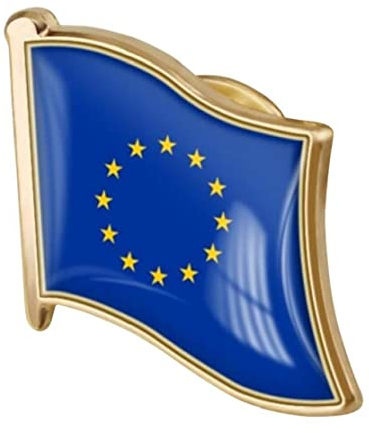 Onsinic Europäische Union Flagge Revers Pin, Abzeichen Pins Souvenir National Neuheit Zubehör Für Hemd Anzug Pullover