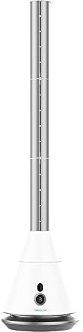 Cecotec Ventilador de Torre sin Aspas con Mando a Distancia y Temporizador EnergySilence 9850 Skyline Bladeless Pro. 35 W, Altura ajustable hasta 96cm, Motor dDC, 9 Velocidades, Blanco