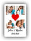 Pocket Card Ihr Bild auf einer hochwertigen Plastikkarte bedruckt | Ideal fürs Portemonnaie | Personalisiert in vielen Designs erhältlich| Rückseite Optional mit Kalender (Collage mit Herz)