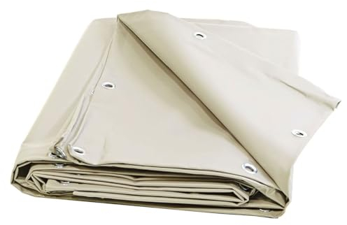 Tecplast Bâche pour Carport Ivoire 5x6 m XP640CP - Garantie 10 Ans - Toile PVC étanche pour abri de Voiture - Made in France