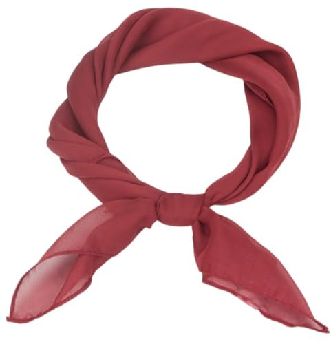 FAIRYGATE Kopftuch Damen Schal Rot Damen Halstücher Chiffon Seide Gefühl Frauen Damenschal Faux Seidenschal Leicht Schals Tücher Stolen Kopftüche DA2918