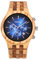woodwear Herren Holz-Armbanduhr – mit Chronograph aus Olivenholz mit Zifferblatt in Nachtblau – nachhaltige Designuhr – Geschenkidee für Männer