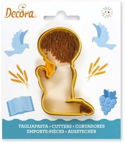 Tagliapasta PRIMA COMUNIONE Bimbo in ginocchio - per biscotti e decori torte e dolci ecc