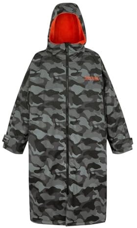 Regatta Mens Waterproof Robe Adults Grey/Black Cam L/XL