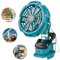 YEX-BUR Portable Clip-on Fan for Makita 18v Battery, Quiet Battery Operated Personal With USB Port for Outdoor Camping, Worksite, Home, Office