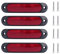 Kardne 4 Pcs 27 LED Seitenleuchte, 12V-24V Seitenmarkierungsleuchte, Kontrolleuchte, Warnlichter, Rücklichter, Notlichter, Bremsleuchten, für LKW PKW Anhänger Trailer Wohnwagen KFZ BUS SUV (Rot)