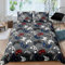 Tabeskly Boy Kids Gaming Gamepad Gamer Soft Zipper Bed Bedding Duvet Cover Set Double Blue Red White Black Gray 200×200cm