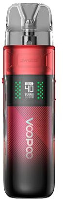 ARGUS E40 – VOOPOO ARGUS E40 Pod Kit 1800 mAh Akku MTL- DTL & PnP X-Plattform ARGUS E40 4,5 ml Kartusche 0,3 Ω + 0,6 Ω Spule – kein Nikotin, keine Flüssigkeit (Modern Red)