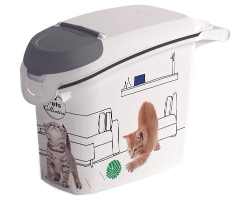 PALUPLUS Contenitore per Crocchette per Gatti, misura 23x51x35 cm, Porta crocchette con Coperchio, Chiusura Ermetica Antiodore, per Cibo Secco, Capacità 15 Litri -985C (6 kg)
