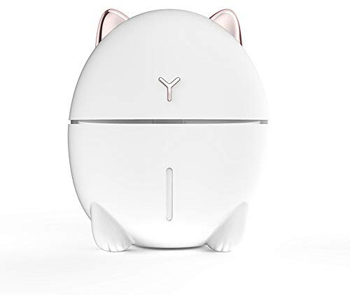 Topyond Luftbefeuchter für Schlafzimmer, Katzen-USB-Mini-Luftbefeuchter, Stummschaltnebelfunktion, Sieben Farb-LEDs, 200 ml Fassungsvermögen, Aromatherapie-Diffusor für Zuhause,