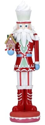 Timstor Nussknacker Nussknacker Lebkuchen, 32 cm, Polyresin, Weihnachtsdekoration