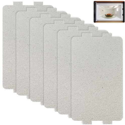 6 Pcs Mica Plates, Waveguide Cover, Mica Plates, 115 x 65 mm, Microwave Oven Mica Plate, Sheet Replacement Repair Accessories