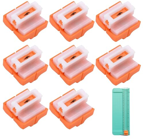 8 Stück Papierschneider Ersatzklingen Mit Sicherheitssicherung Design. Blades Papierschneider, Tragbare Ersatzklingen Für Papierschneider, Für A4 Papierschneider Für Gerade Schnitte