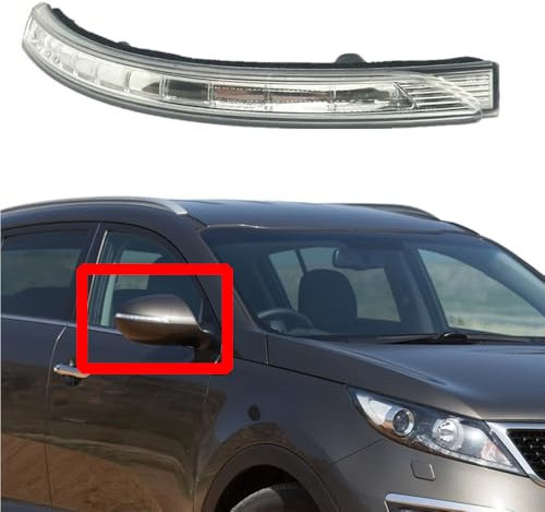 YFYANFEI Spiegelanzeige Blinker Für Kia Sportage 2010 2011 2012 2013 2014 2015, Auto Seitenansicht Rückspiegel Signal Licht Anzeigeleuchte Zubehör 876143W100 876243W100,Right