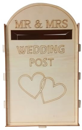 Surakey Wedding Card Box for Wedding Reception, Post Box Mail Card Box Mailbox DIY Wedding Money Envelope Card Box for Party Graduation Baby Shower Birthday Wedding Decorations, Royal