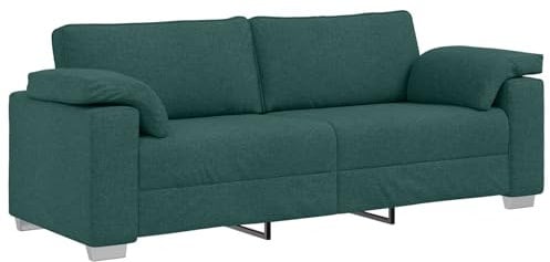 vidaXL Sofa 3-Sitzer Dunkelgrün 178 cm Stoff