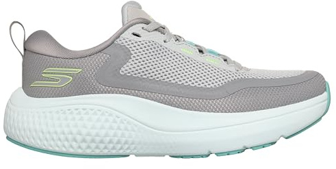 Skechers Damen Go Run Supersonic Max Sneaker, Hellgrau/Türkis, 36.5 EU