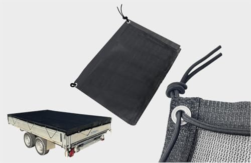 Robustes feinmaschiges Anhängernetz zur Ladungssicherung 2,5 x 4 m, Netz für Anhänger, PKW, Containernetz, schwarz, weitere Größen vorhanden