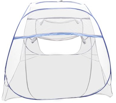 Blauer Betthimmel, Moskitonetz,Pop-Up, Betthimmel, Faltbar, Bettzelt, Netze, GroßEr Anti-Moskitonetz, Camping-Vorhang Mit Boden FüR Bettboden, Camping, Reisen, Einfacher Aufbau