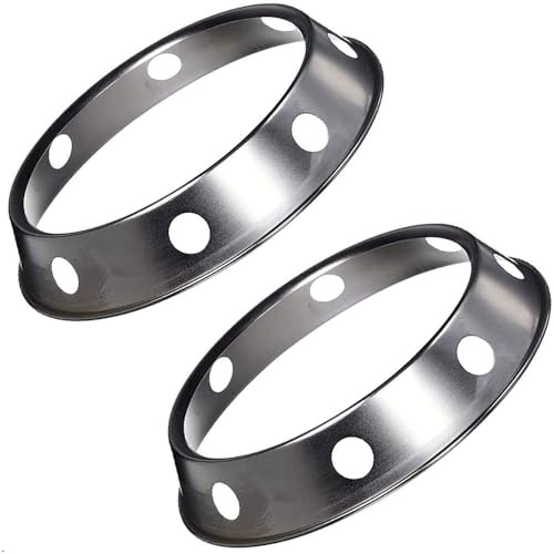 Edelstahl-Topfständer, Wok-Ring, runde Halterung, Gasherd, wendbar, 2 Stück, 27 cm