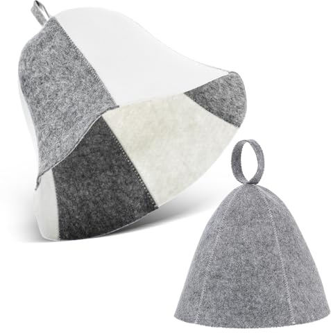 2 pz Cappello Sauna per le Donne Feltro di Lana Sauna Cap Russo Banya Cap per Donne Uomini Morbido Saune Cappello per Spa Bagno Turco Bagno Bagno Accessori per la Casa