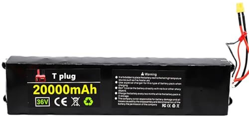 36V Elektrofahrrad Batterien 20Ah 10S3P E-Scooter Batterien Akku Mit 42V 2A Ladegerät E-Bike Akku Für Elektroroller Klappfahrrad Elektrorollstuhl Elektromotorräder T Plug,36V 20Ah
