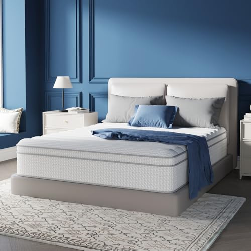 Avenco Full Size Mattress 12 Inch in a Box, Medium Plush Full Mattresses with Pocket Spring Smarts Coil Hybrid Colchones for Pressure Relief, CertiPUR-US Certified