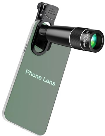 Teleobiettivo 22X per fotocamera del telefono, obiettivo universale con zoom a clip, compatibile con iPhone e Android, attacco fotografico a lunga distanza