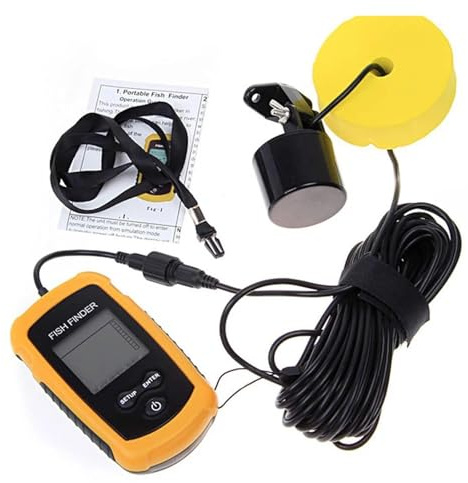 100M Sonar Fischfinder 45 Grad Sonar-Abdeckung Echolot Alarmgeber Unterwasser-Angeldetektor for das See-Meeresangeln(TL88 Fish Finders)