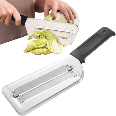 Kohlschneider Krauthobel, Hand Krautschneider mit Doppel Klingen, Multifunktionales schneider Manuell, Kartoffelhobel Kohlschneider Gurkenhobel, Handschneider aus Edelstahl