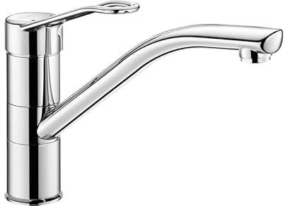 Delabie-Mitigeur d évier 2500 sur table monotrou à bec orientable limité à 120 Réf 2510