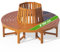 CASARIA® 190cm Circular Tree Bench with Backrest | Weatherproof FSC®-Certified Pre-Oiled Eucalyptus Wood | Round Wooden Garden Seating | Decorative Outdoor Lawn Furniture | Brown