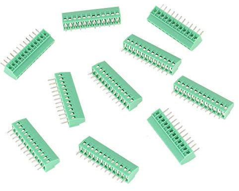 Universal-Schraubklemme 10 Stück / Set mit 12 Pins PCB grün Pitch 2,54 mm