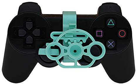 SHEAWA Mini-Lenkrad-Controller-Ersatzzubehör für PS3-Rennspiel (Cyan)