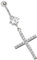 Modern Nature Piercing-Schmuck Bauchnabel Piercing Banane 316L Stahl 1,6 x 8 mm mit 6 mm Stein und Kreuz Anhänger