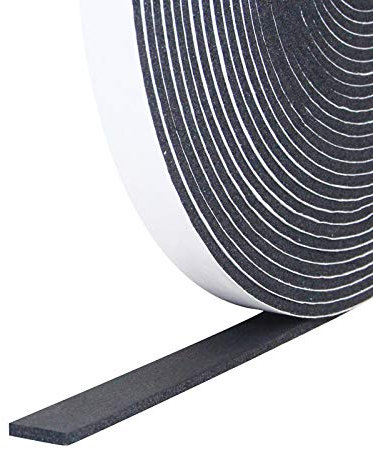 Cinta aislante de espuma autoadhesiva, burlete para puertas y ventanas, sello de puerta insonorizado a prueba de sonido, burlete de refrigeración, tira de sellado de aire acondicionado (1/2 pulgadas x