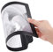 3X großes rechteckiges Leselupe Handlupe PVC Vollbild Lupe Vergrößerungsglas PU-Rahmen Arbeitslupe Desktop Lupen geeignet für Senioren, zum lesen von Büchern, Magazinen, Zeitungen und Landkarten