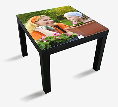 Wallario Individuelle Abdeckplatte aus Glas geeignet für IKEA Lack Tisch, Größe: 55 x 55 cm