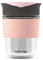 SoleCup. Travel Mug Loose Tea Infuser - Detachable Tea Strainer with Spillproof Lid - BPA-Free Reusable Glass Travel Coffee Cup with Silicone Band (Grey)
