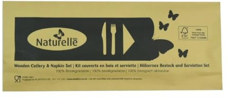 Kit cubierto 3 en 1 – Juego de 50 unidades – Madera reciclable